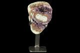 Beautiful Amethyst Cluster - Custom Metal Stand #83767-2
